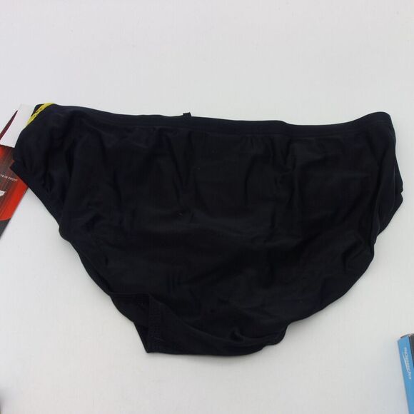 NEW TYR Male Competition Alliance Splice Racer Brief Swimsuit Black Gold Size 36 - Picture 3 of 9